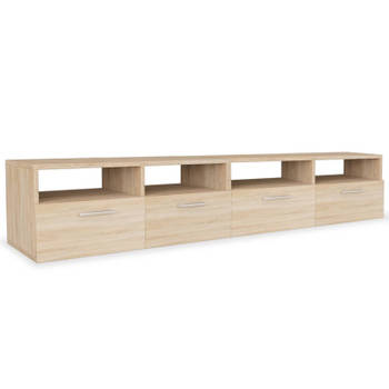 vidaXL Tv-meubels 2 st 95x35x36 cm bewerkt hout eikenkleurig