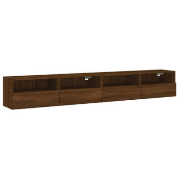 vidaXL Tv-wandmeubels 2 st 100x30x30 cm bewerkt hout bruin eikenkleur