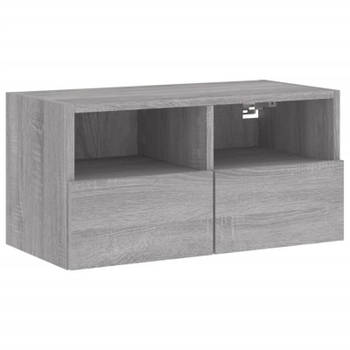 vidaXL Tv-wandmeubel 60x30x30 cm bewerkt hout grijs sonoma eikenkleur