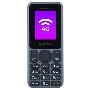 Denver Senioren Mobiele Telefoon 4G - Grote Toetsen - GSM - Simlockvrij - Bluetooth - FAS1860L