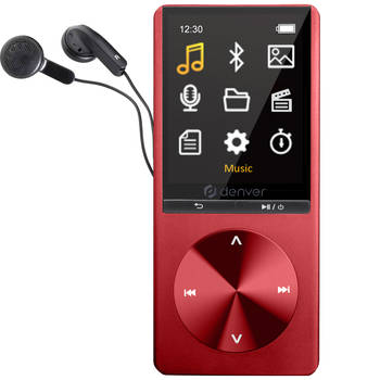 Denver MP3 / MP4 Speler - Bluetooth - USB - Shuffle - SD kaart tot 128GB - Incl. Oordopjes - Voice recorder - MP1820R
