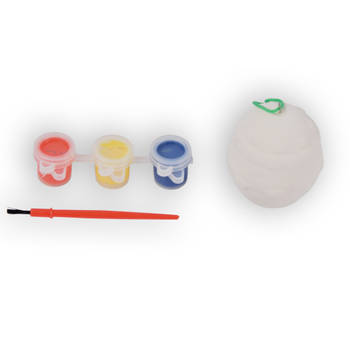 Painting set for Easter - Multi Color - Plastic - 6cmx5cm - Contents: 1 ceramic figure (2.5ml), 3 colors of paint