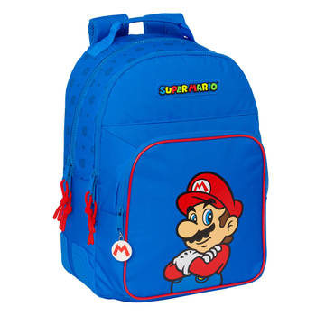 Schoolrugzak Super Mario Play Blauw Rood 32 x 42 x 15 cm