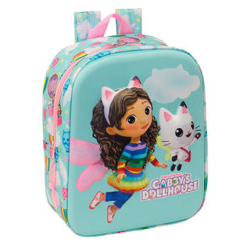 Schoolrugzak Gabby's Dollhouse Roze Hemelsblauw 22 x 27 x 10 cm 3D