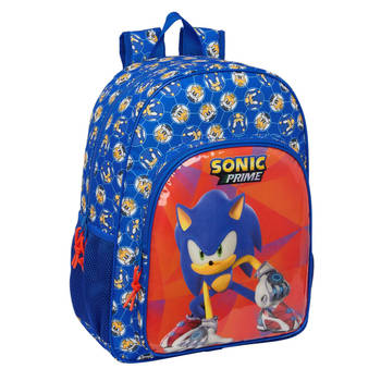 Schoolrugzak Sonic Prime Blauw 33 x 42 x 14 cm