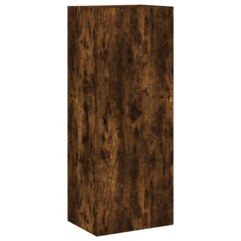 vidaXL Tv-wandmeubel 40,5x30x102 cm bewerkt hout gerookt eikenkleurig