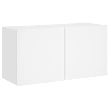 vidaXL Tv-meubel wandgemonteerd 80x30x41 cm wit