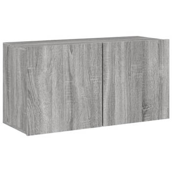 vidaXL Tv-meubel wandgemonteerd 80x30x41 cm grijs sonoma eikenkleurig