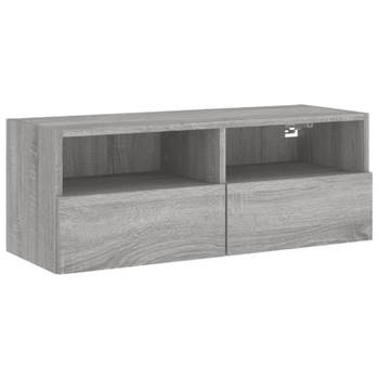 vidaXL Tv-wandmeubel 80x30x30 cm bewerkt hout grijs sonoma eikenkleur