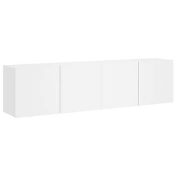 vidaXL Tv-meubels 2 st wandgemonteerd 80x30x41 cm wit