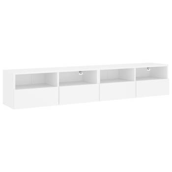 vidaXL Tv-wandmeubels 2 st 80x30x30 cm bewerkt hout wit