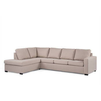 Giga Meubel - Hoekbank Beige Stof - 4-Zits Links - Inari