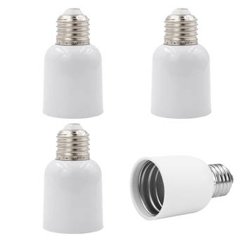 Intirilife e27 naar e40 lampvoet-adapter in wit – 4x lampadapter voor het conformatteren van e27 naar e40