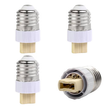 Intirilife e27 naar g9 lampvoet adapter in wit - 4x lampadapter voor het omvormen van e27 naar g9