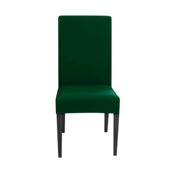 Intirilife 4x elastische stoelhoes in groen met 38 - 45 cm zitting en 45 - 65 cm rugleuninghoogte stoelbekleding