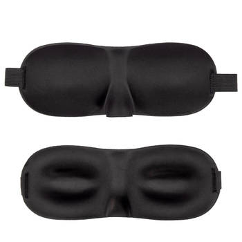 Intirilife oogmasker in zwart – ergonomisch voorgevormd uniseks slaapmasker voor een goede nachtrust