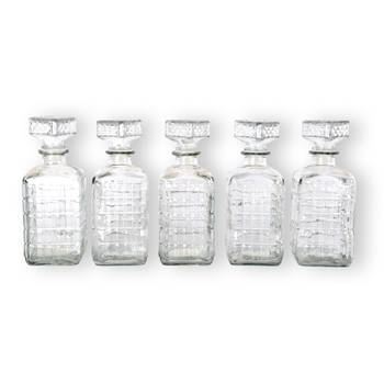 5 pieces whiskey decanters Decanter transparent 1 liter Whiskey accessories Whiskey decanter Whiskey