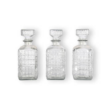 3 pieces whiskey decanters Decanter transparent 1 liter Whiskey accessories Whiskey decanter Whiskey