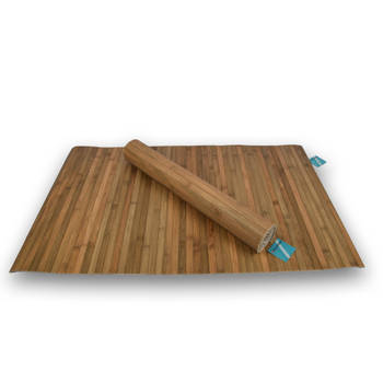 2x Stijlvolle Olive Vloermat - deurmat 80cm x 50cm x 0.5cm Bamboo Materiaal