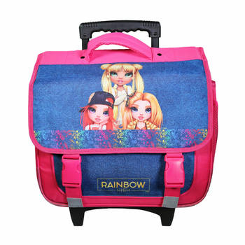 Rainbow Hight meisje schooltas trolley boekentas 28 cm