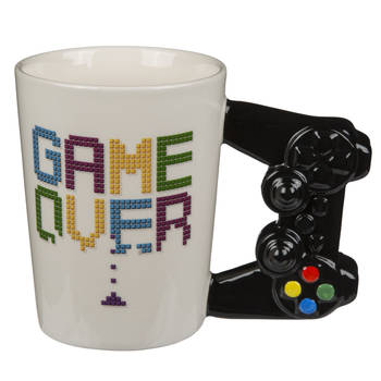 Koffie mok/beker Game Over - controller - keramiek - 330 ml - Bekers