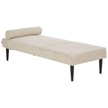 Beliani MAURIAC - Chaise longue-Beige-Polyester