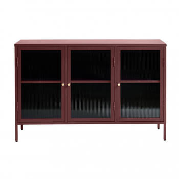 Olan glazen dressoir - 130 cm - rood