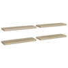 vidaXL Wandschappen zwevend 4 st 80x23,5x3,8 cm MDF eikenkleurig