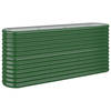 vidaXL Plantenbak 152x40x68 cm gepoedercoat staal groen