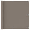 vidaXL Balkonscherm 90x500 cm oxford stof taupe