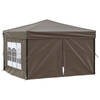 vidaXL Partytent inklapbaar met zijwanden 3x3 m taupe