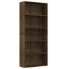 vidaXL Boekenkast 80x30x189 cm bewerkt hout bruin eikenkleur