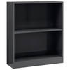 vidaXL Boekenkast 60x24x76 cm bewerkt hout hoogglans grijs