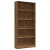 vidaXL Boekenkast 80x24x175 cm bewerkt hout bruin eikenkleur