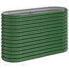 vidaXL Plantenbak 114x40x68 cm gepoedercoat staal groen