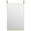 vidaXL Deurspiegel 50x80 cm glas en aluminium goudkleurig