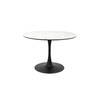 Housecraft Maru Eettafel Marmerlook Rond 110 cm Wit