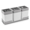 Sigma home voorraadbussen set 0,6L met tray wit grijs