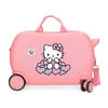 Hello Kitty hearts meisje rite on rol zit meisjes kinderkoffer ABS