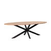 Livingfurn - e Ovale Eetkamertafel - - Acasia Hout - 240 cm - Bruin