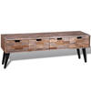 Tv-meubel met vier lades gerecycled teak