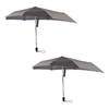 Duo Gray Storm Umbrellas - Large, Sturdy and Foldable - Aluminum Frame - Polyester Pongee Cloth - 107cm Diameter