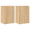 vidaXL Tv-wandmeubels 2 st 40,5x30x60 cm hout sonoma eikenkleurig