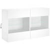 vidaXL Tv-wandmeubel met LED-verlichting 98,5x30x60,5 cm wit