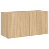 vidaXL Tv-meubel wandgemonteerd 80x30x41 cm sonoma eikenkleurig