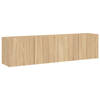 vidaXL Tv-meubels 2 st wandgemonteerd 80x30x41 cm sonoma eikenkleurig