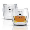 Intirilife 2x dubbelwandig thermoglas 230 ml in beerdesign - koffiemok latte macchiato theeglas espressoglas koffieglas