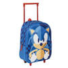 Schoolrugzak met Wielen Sonic Blauw 25 x 31 x 10 cm