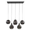 Giga Meubel - Hanglamp Metaal - Zwart/Bruin 5-Lichts - 130x30x150cm