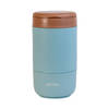 Intirilife lunch box muesli twee aparte compartimenten met deksel lus lepel blauw 270/370 ml thermocontainer opbergdoos